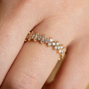 Bague diamants en couronne