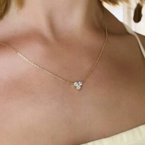 Pendentif 3 diamants pour 0.36ct