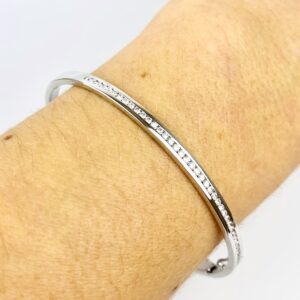 Bracelet jonc avec 0.38ct de diamants