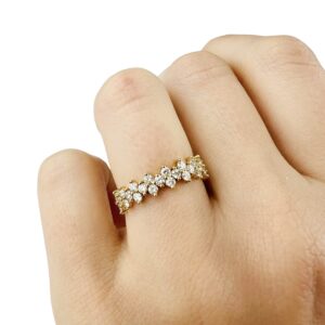 Bague diamants type couronne