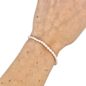 Bracelet perles de culture ovales