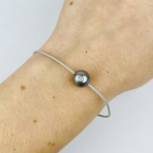 Bracelet perle de Tahiti et diamant