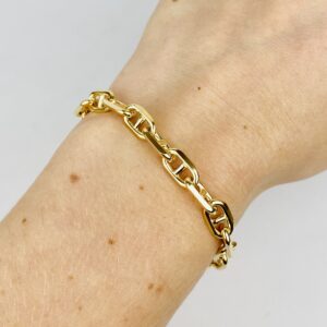 Bracelet maille forçat barrette 18,10G