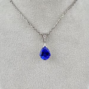 Pendentif tanzanite de 1,75ct et diamants