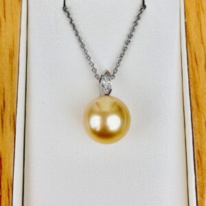 Pendentif perle gold et diamant